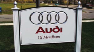 Audi Of Mendham Carved Sign